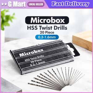 20Pcs Drill Bits For Precision Crafts Jewellery Watch Repair Model Making Hobby Work Electronics 0.3mm-1.6mm Mini HSS Spiral Drills