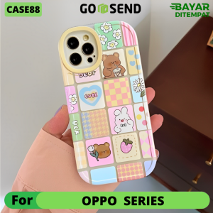 Case Oppo A15 A15S A35 2021 A16 A16S A3S A5 A54 A5S A7 A12 A11K F9 A57 4G A77S Realme C1 2 Pro Casing Softcase Cute Bear UCK Silicon Transparant Premium With Camera Protection