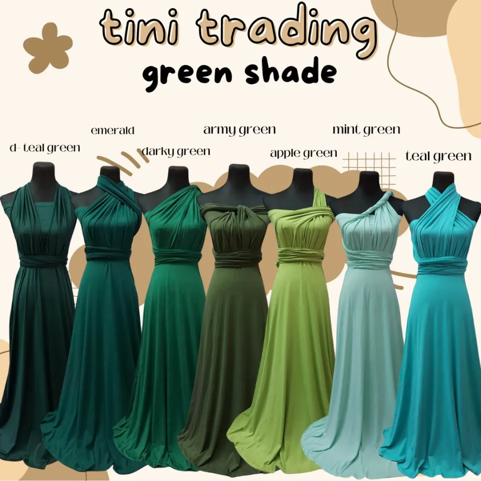 Infinity dress teal shop green