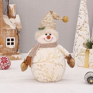 YOUSHI TOP Shopping Mall Hotel Window Kids Gift Christmas Tree Ornaments For Home Stuffed Toy Party Supplies Doll Ornaments Snowman Doll Christmas Decoration
