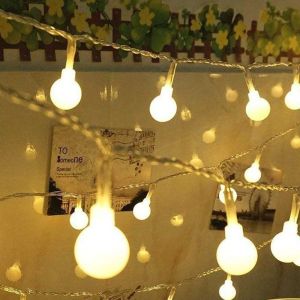 Lampu Hias Lebaran Tumblr Sperical Light String Warna Warm White 3 Meter