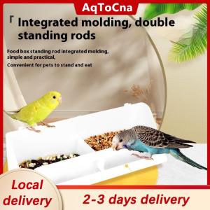 [COD] AqToCna Ship within 24 hours Large Capacity Bird Feeder Box Anti-Splash Bird Food Dispenser Durable Parrot Feeding Box For Small Medium Birds