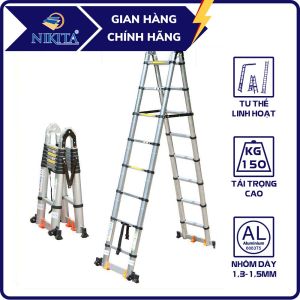 Thang nhôm rút đôi NIKITA - Nhiều mẫu mã và kích thước để lựa chọn - Bảo hành chính hãng 12T
