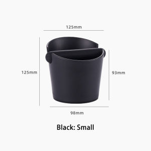 Coffee grounds bucket Silent anti-splash ABS environmental protection material Slant mouth large diameter design Portable knocking grounds bucket Suitable for coffee handle Orange/Black