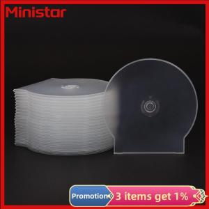 Ministar 1 3PCS Transparent Plastic Single Piece Round Disc Case CD Case Thickened CD DVD Disc Box Disc Case Storage Box