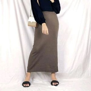 Rok Span Knit Premium - Rok Rajut Knit Skirt Korean Style - Rok Kerja Wanita Kekinian