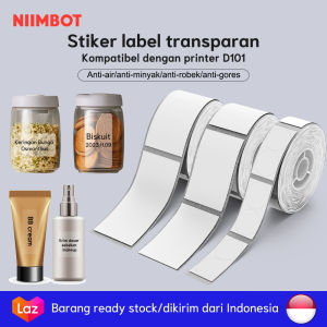 Kertas Label Transparan untuk Mesin Label NIIMBOT D101 Kertas Label Termal Berkualitas Tinggi dengan Pencetakan Jelas dan Ramah Lingkungan