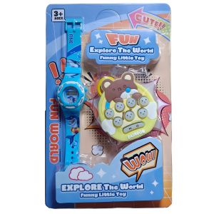 Jam Tangan Anak Lucu Pop It Elektrik Mini Gantungan Kunci