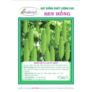 GÓI 100 HẠT KHỔ QUA SH53 -SEN HỒNG- trái có màu xanh nhạt bóng chắc trái