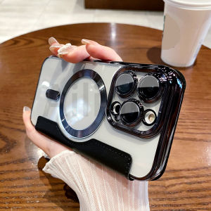 เคสกระเป๋าแบบมีช่องการ์ดสำหรับ iPhone 11 12 13 14 15 Pro Max 15 14 Plus สำหรับ Magsafe ฝาพับหนังเคสโทรศัพท์ป้องกันชาร์จไร้สาย