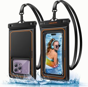 UNBREAKcable Floating Waterproof Phone Pouch 2 Pack IPX8 Waterproof Phone Case Dry Bag Kayak/Beach/Cruise Travel Essentials Water Proof Pouch for iPhone 17 16 15 Pro Max Samsung S25 Ultra S24-7
