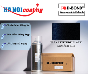Sơn Xịt Xóa Vết Xước Ô TÔ TOYOTA CAMRY Màu ĐEN ÁNH KIM Code 218 - ATTITUDE BLACK Chính Hãng D-BOND Chất Lượng Cao