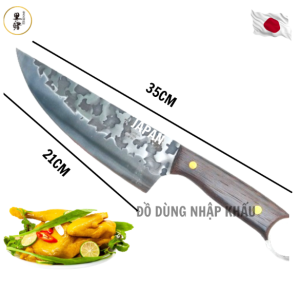 Dao lọc thịt siêu bén nhập khẩu từ Nhật Bản bằng thép xanh cacbon 3 lớp không gỉ