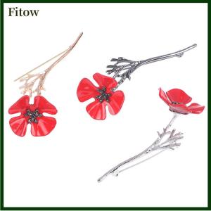 Fitow 1Pcs Retro Creative Poppy Flower Brooch Suit Clothes Shirt Collar Pin Brooch