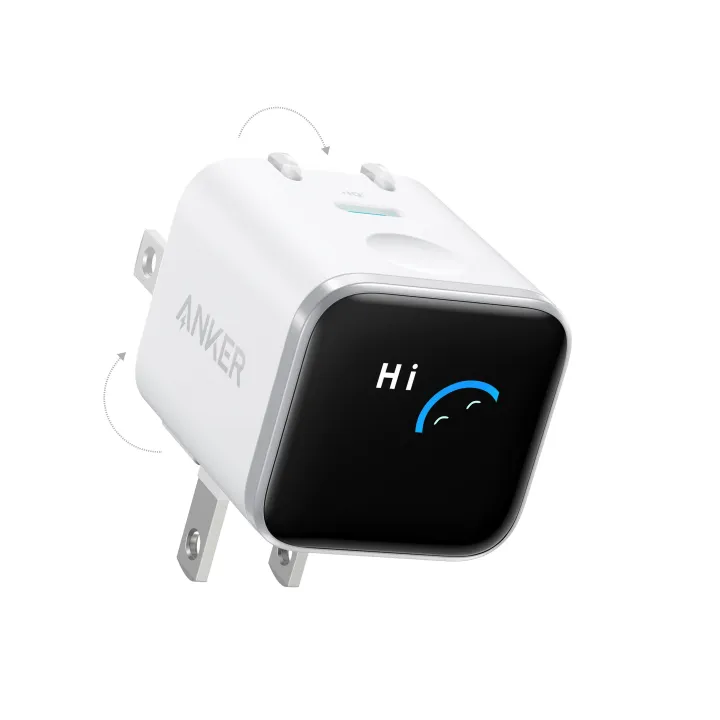 ≮704≯ 【CN Original】Anker Nano USB C Wall Charger, 45W Fast Charging Smart Display Charger, with 180° Foldable Plug, Smart Recognition, Built-in Care Mode, for