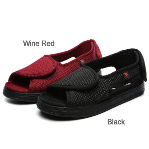 Orthopedic กว้างรองเท้าเปิดนิ้วสําหรับเบาหวาน & Edema ผู้สูงอายุผู้ชายผู้หญิงรองเท้าสําหรับผู้เป็นเบาหวานบวมฟุตรองเท้าแตะปรับ