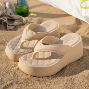 [Free Shipping] 26 New Models Of WomenS Thick-Soled Slippers For Home And Outdoor Use Versatile EVA Flip-Flops With Height Increase And Wedge Heel