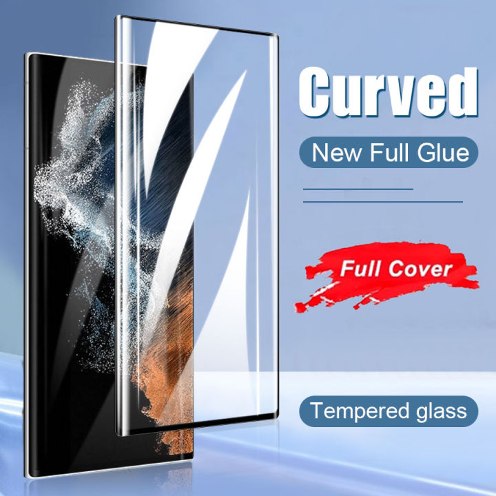 3d Curved Full Cover Tempered Glass For Samsung Galaxy S23 S22 Plus S22 S21 S20 Ultra S10 S9 S8