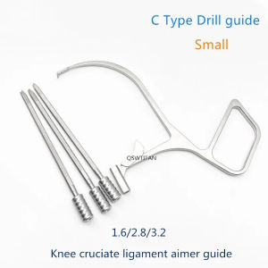 QSWTITAN Orthopedic Adjustable C type Drill guide Knee cruciate ligament aimer guide Shoulder Femoral Tibia k-wire Aiming guide