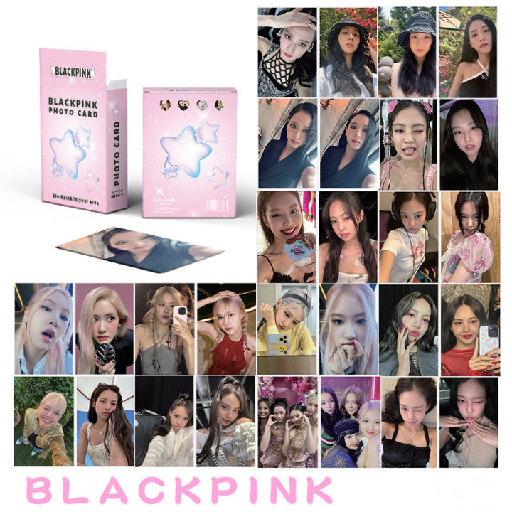 50pcs/box%20BLACKPINK%20Laser%20Photocard%20LISA%20JENNIE%20ROSE%20JISOO%20Kpop%20Album%20Lomo%20Cards%20Postcards%20-%20Image%208