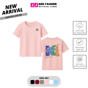 Áo Thun Ngắn Tay Mùa Hè Cho Bé Trai Bé Gái In Hình Năng Động Cổ Tròn | JJ Kids Fashion
