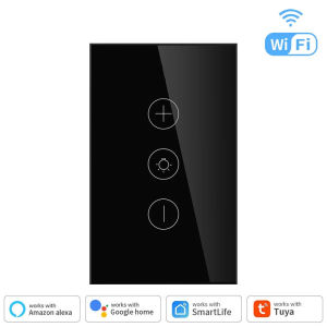 (HD1)Tuya Smart WiFi Wall Touch Switch for US LED Works with Smart Life App & Voice Control Suis Sentuh Dinding WiFi Pintar Tuya untuk LED AS Berfungsi dengan Aplikasi Smart Life & Kawalan Suara