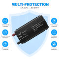 Gelombang sinus tulen LED Inverter 1000W /2600W Peak DC 12V ke AC 220V-240V dengan 2 port USB untuk kereta dan lori Camping Converter Adapter. 