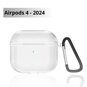Ốp Trong Suốt Dành Cho Airpods 4 / Airpods Pro 2 / Airpods 3 Có Kèm Móc Khoá Kim Loại Bảo Vệ Case Chống Bám Bẩn