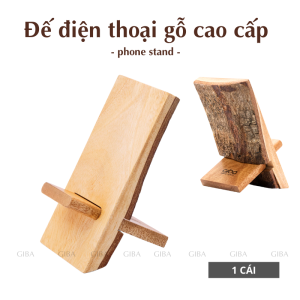 Đế điện thoại giá đỡ máy tính bảng lưng vỏ gỗ cao cấp Quà tặng sinh nhật bạn trai quà tặng