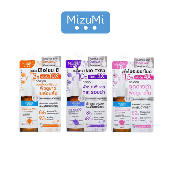 มิซึมิ MizuMi Advance Niacinamide 15 / Nio-TXB3 / Niosome C Concentrate ...