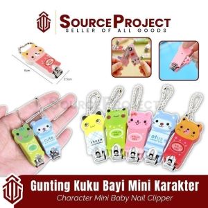 Gunting Pemotong Kuku Bayi Mini Karakter Nail Clipper Manicure Pedicure Stainless | Source Project