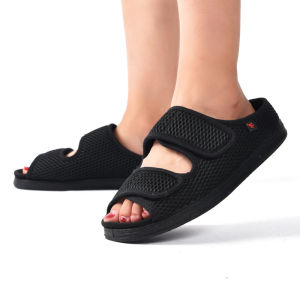 2023 Women Men Adjustable Diabetic shoes Open Toe Sandals Extra Wide Width Diabetic comfy sole Recovery Slippers for Arthritis Edema Swollen Feet Size 35-49