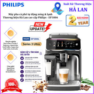 Máy Pha Cà Phê Tự Động Nóng Lạnh Philips EP3886 | Espresso Cafe Latte Iced Latte Cappuccino Cao Cấp