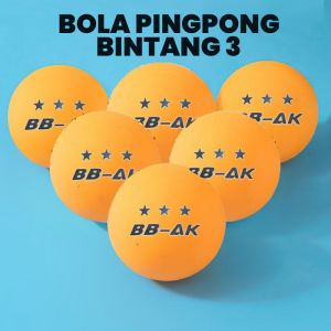 PAKET 10 PCS Bola Pingpong BINTANG 3/5 | Bola Tenis Meja Plastik ABS