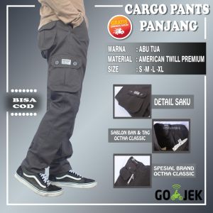 CELANA CARGO KARGO PDL PANJANG PRIA PREMIUM OCTHA DRILL SUPER BIG JUMBO MURAH KEREN