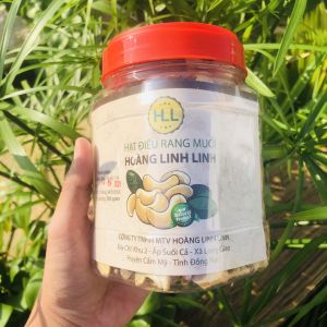 Hộp nắp giấy 350g Nguyên Hạt - Hạt điều Hoàng Linh Linh nhiều size thơm ngon giòn béo rang mới hàng ngày