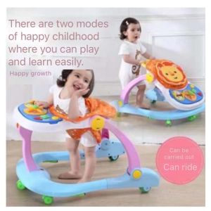 Girls Walker Push Cart Toy for Learning to Walk with Music and Side Step Turning Help