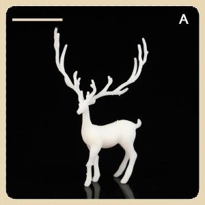 [COD] ต้นกวางคริสตัลเรซินขนาดเล็ก1ชิ้นตกแต่งโต๊ะของหวานสีขาวตกแต่งโต๊ะสำหรับเด็กบ้านของขวัญปีใหม่