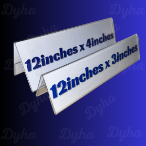 Clear Acrylic TENT style stand [12inches x 3inches and 12inches x 4inches] 1pc Table Sign Holder A-style / Double sided display