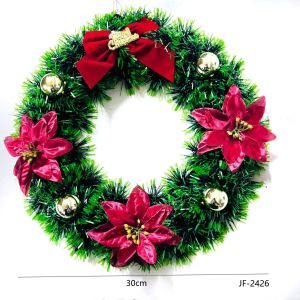 Christmas wreath door hanging wreath scene layout Christmas tree wreath can be inserted with flowers and ornaments