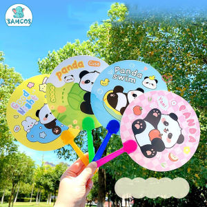 (Siêu rẻ) SET 10 Quạt cầm tay họa tiết hình thú dễ thương tháo lắp tiện lợi cho bé SamCos