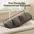 Multifunction Kitchen Wall Mounted Rack Organizer Storage Basket Hanging Shelf Bathroom Stainless Organizer. 