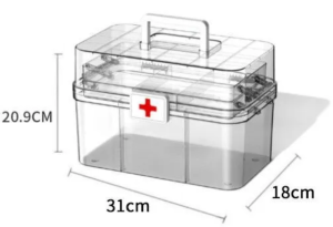 Large Medicine Storage 3 Tier Medicine Cabinet Portable Large Capacity First Aid Kit Storage Box Plastic Multifunctional Home with Handle Medicine Cabinet Home Medicine Organizer