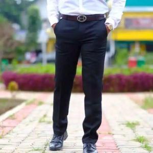 Celana Panjang Kantor Kerja Pria Slim fit Bahan Wool High Quality - Celana Formal