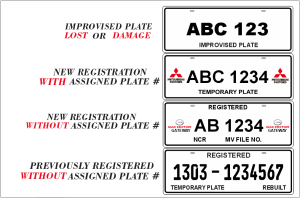 CAR PLATE TEMPORARY STANDARD