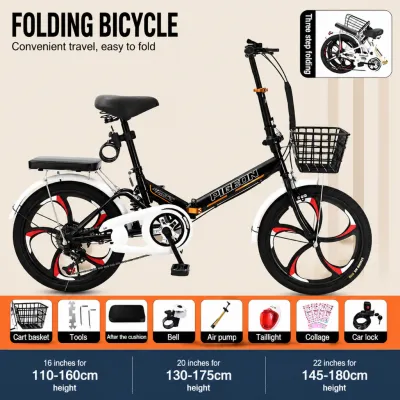 Foldable Bicycle 20/22 Inch 7-speed Variable Speed bike aluminum alloy frame Men And Women Ultra-portable Adult Bicycle