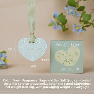 Heart Gypsum Aroma Hanging Solid Air Freshener Wardrobe Car Ornament White Tea 15-30 Days Scent 4 Fragrances Available