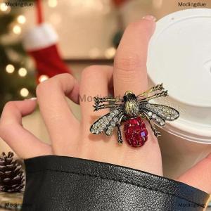 [COD] Modingdue Cute Enamel Insect Rings Colorful Sparkling Rhinestone Ladybug Beetle Ring Punk Y2K Jewelry Gift For Women