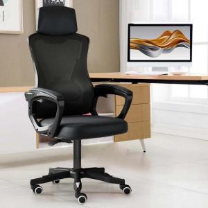 Kursi Kantor Ergonomis Kursi Putar Kursi Meja Mesh Bernapas Kursi Hidrolik Kursi Kerja Penyangga Lumbar dengan Sandaran Kepala dan Lengan Kursi Gaming Tinggi yang Dapat Disesuaikan