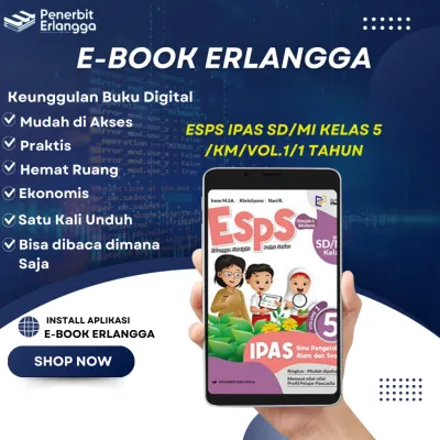 [Erlangga Official] E-Book/Buku Non Fisik: Esps Ipas Kelas 5 Sd Volume 1 Kurikulum Merdeka